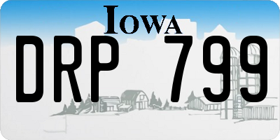 IA license plate DRP799