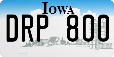 IA license plate DRP800