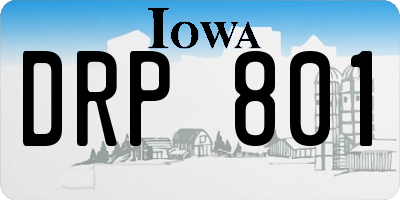 IA license plate DRP801