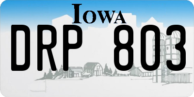 IA license plate DRP803