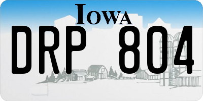 IA license plate DRP804