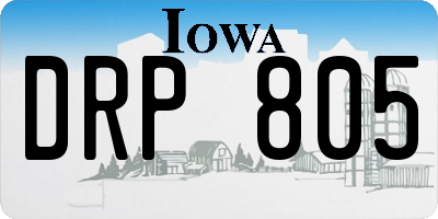 IA license plate DRP805
