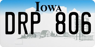 IA license plate DRP806