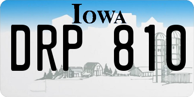 IA license plate DRP810