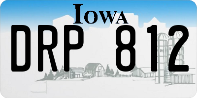 IA license plate DRP812