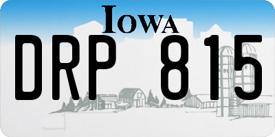 IA license plate DRP815