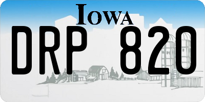 IA license plate DRP820