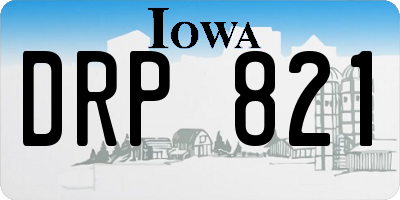 IA license plate DRP821