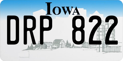 IA license plate DRP822