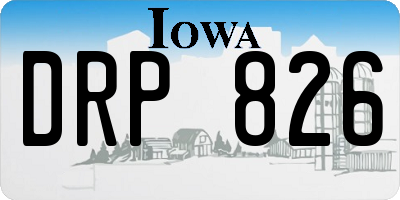 IA license plate DRP826