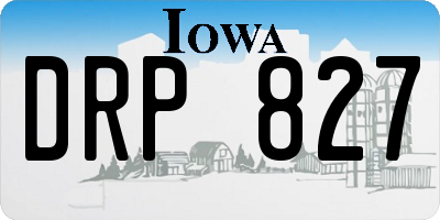 IA license plate DRP827