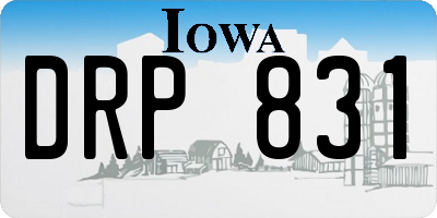 IA license plate DRP831