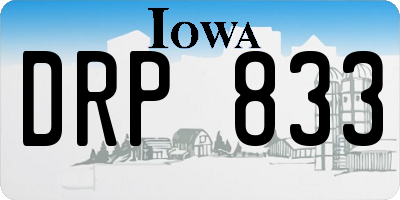 IA license plate DRP833