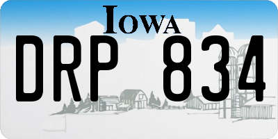 IA license plate DRP834