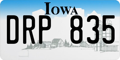 IA license plate DRP835