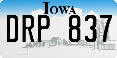 IA license plate DRP837
