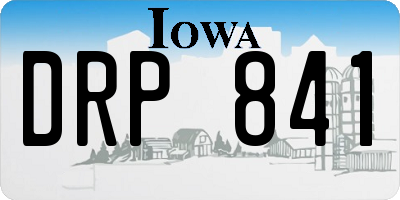 IA license plate DRP841