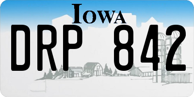IA license plate DRP842
