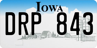 IA license plate DRP843