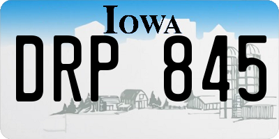 IA license plate DRP845