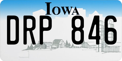 IA license plate DRP846