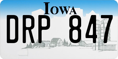 IA license plate DRP847