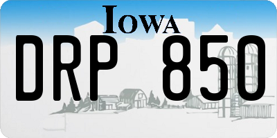 IA license plate DRP850