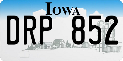 IA license plate DRP852