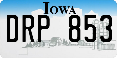 IA license plate DRP853