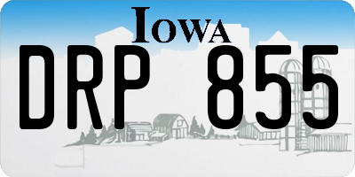 IA license plate DRP855