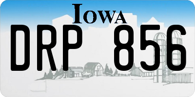 IA license plate DRP856