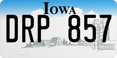 IA license plate DRP857