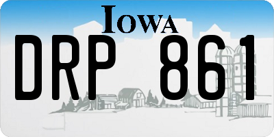 IA license plate DRP861