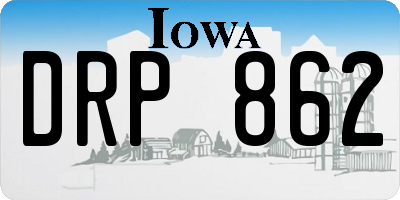 IA license plate DRP862