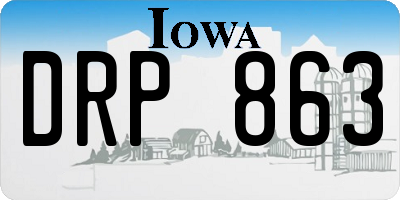 IA license plate DRP863