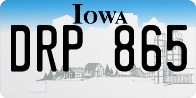 IA license plate DRP865