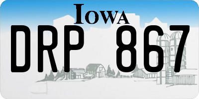 IA license plate DRP867