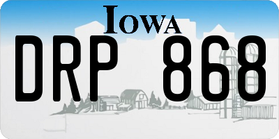 IA license plate DRP868