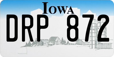 IA license plate DRP872