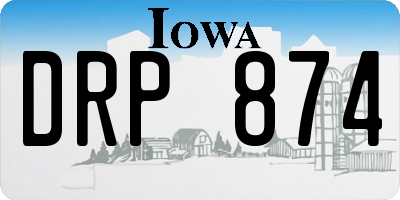 IA license plate DRP874