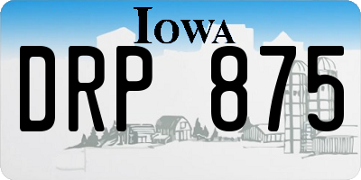 IA license plate DRP875