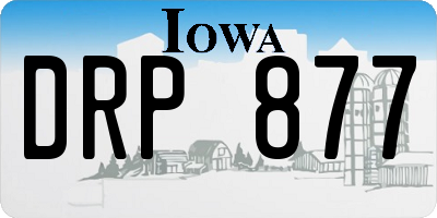 IA license plate DRP877