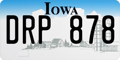 IA license plate DRP878
