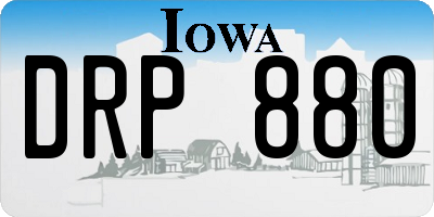 IA license plate DRP880