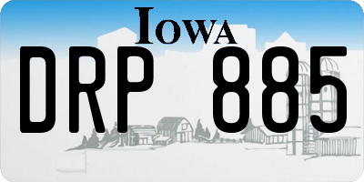IA license plate DRP885