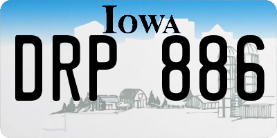 IA license plate DRP886