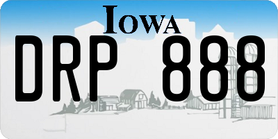 IA license plate DRP888