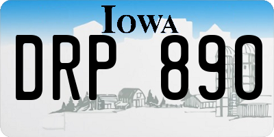IA license plate DRP890