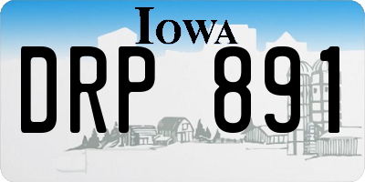 IA license plate DRP891