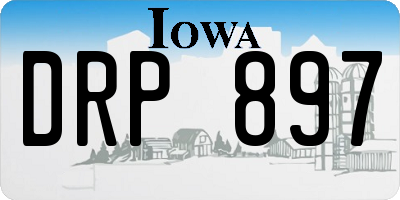 IA license plate DRP897